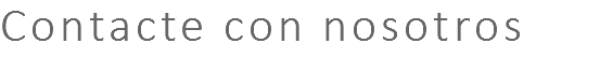 Contacte con nosotros